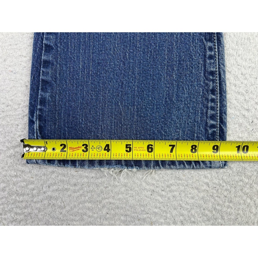Levis 518 Superlow Bootcut Jeans Juniors 1S Blue Wash Low Rise Stretch Denim - Picture 14 of 15